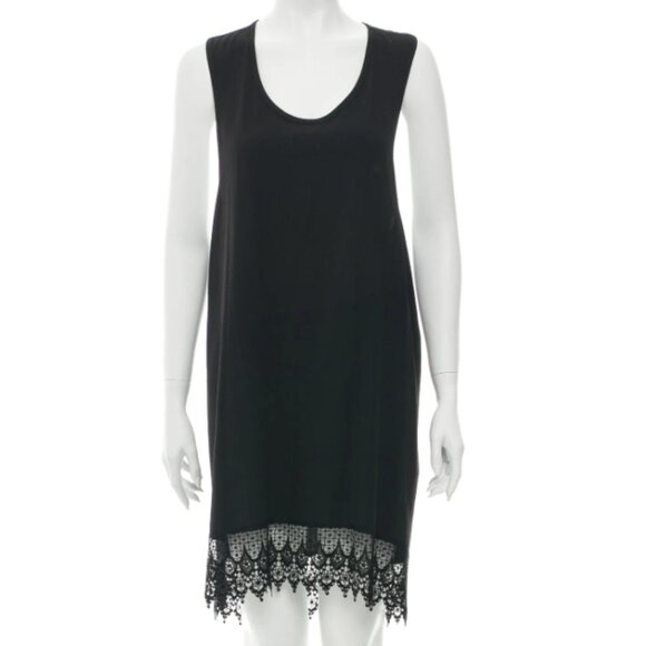 For Love & Lemons Scoop Neck Knee-Length Dress w/ Lace Trim Embellishment - Picture 1 of 8